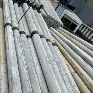 Cone shaped cement rod, non prestressed, flange assembled rod