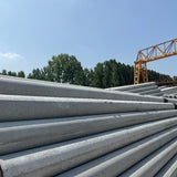 Cone shaped cement rod, non prestressed, flange assembled rod