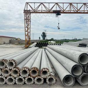 Cone shaped cement rod, non prestressed, flange assembled rod